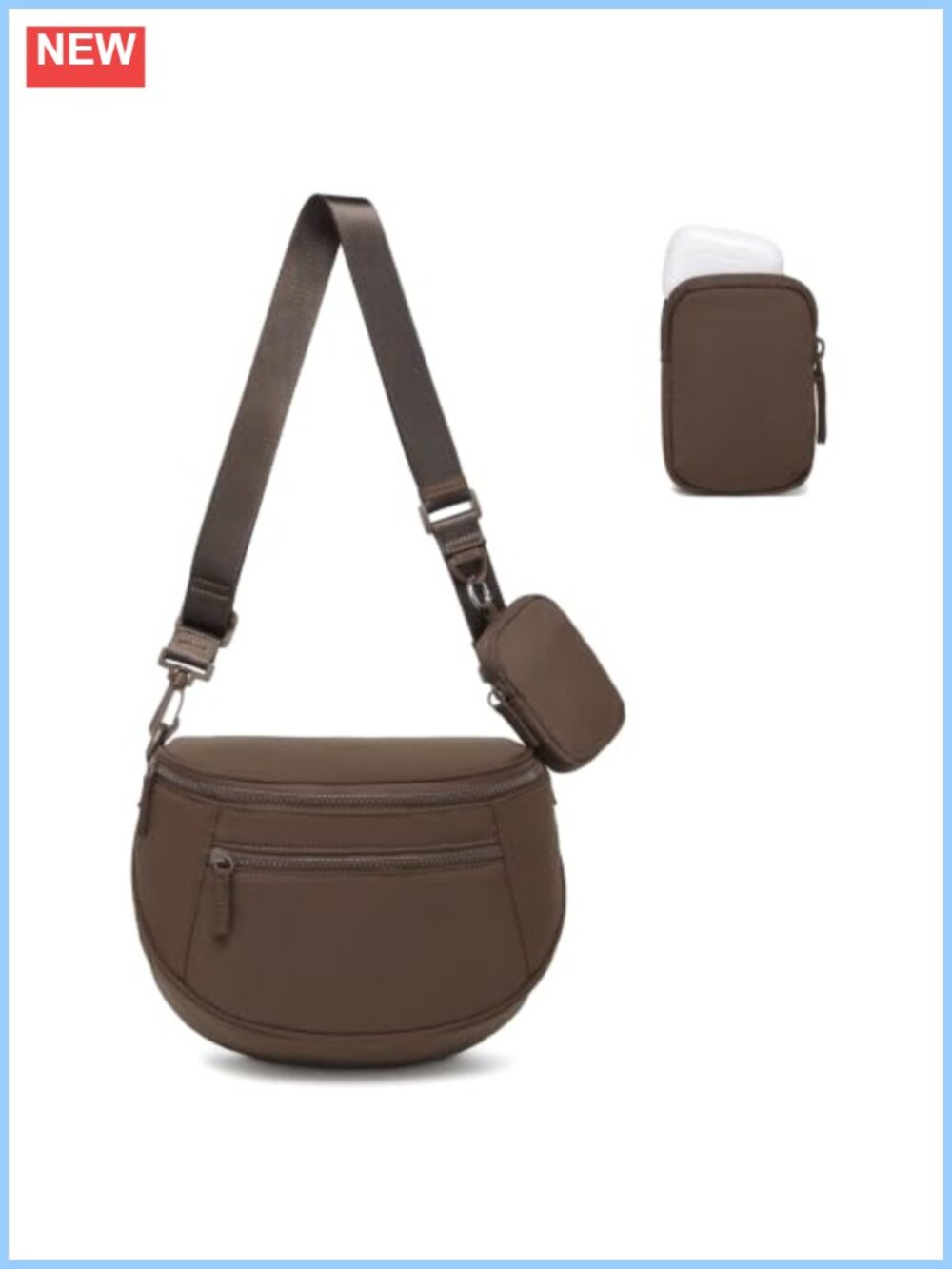 Taslan Quilted Crossbody Bum Bag RFID Blocking Water-Resistant Travel Purse